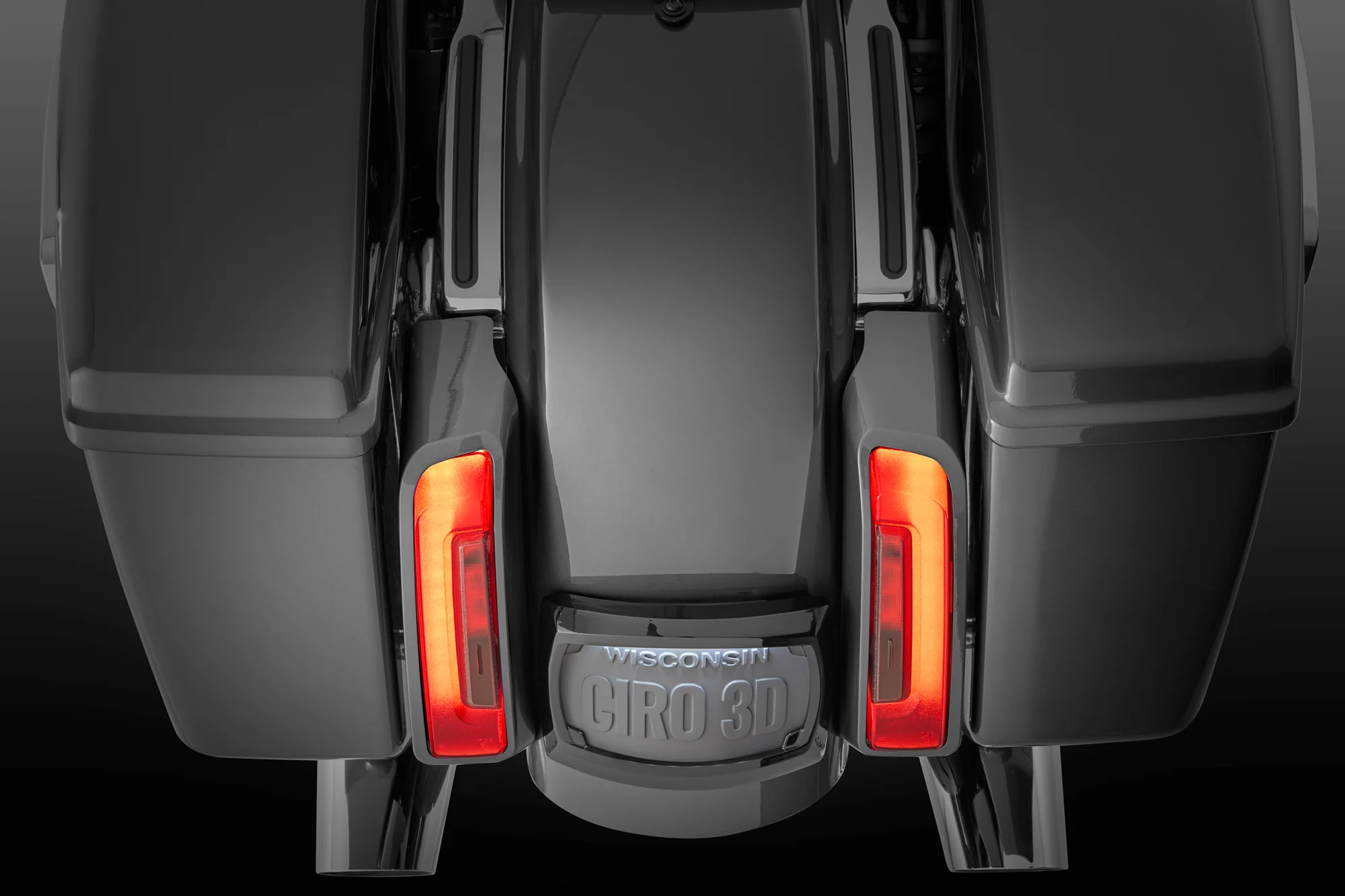 Curved License Plate Frame with LED Light / '23.5-up & '09-'22 CVO H-D Touring - Image 3