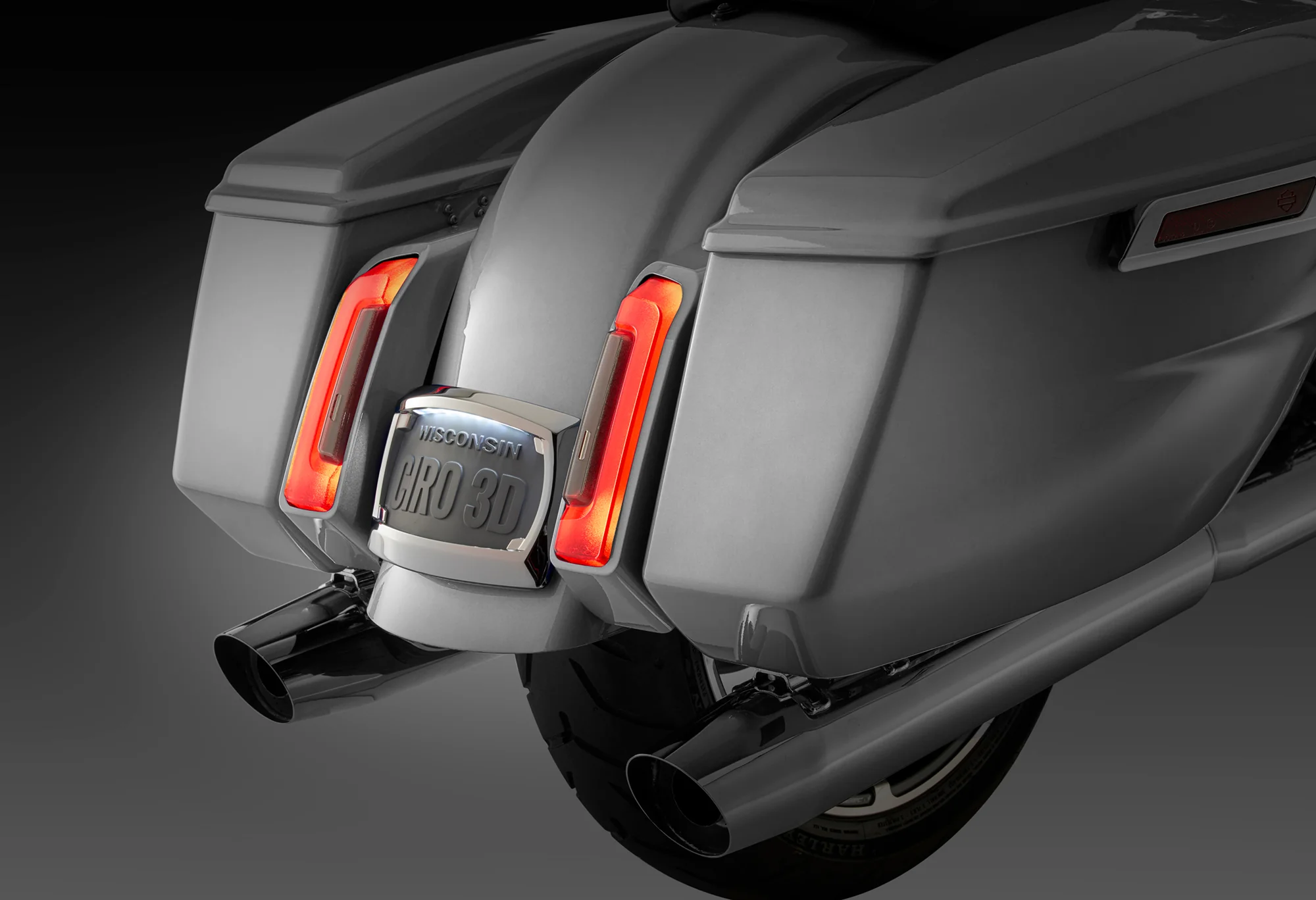 Curved License Plate Frame with LED Light / '23.5-up & '09-'22 CVO H-D Touring - Image 5