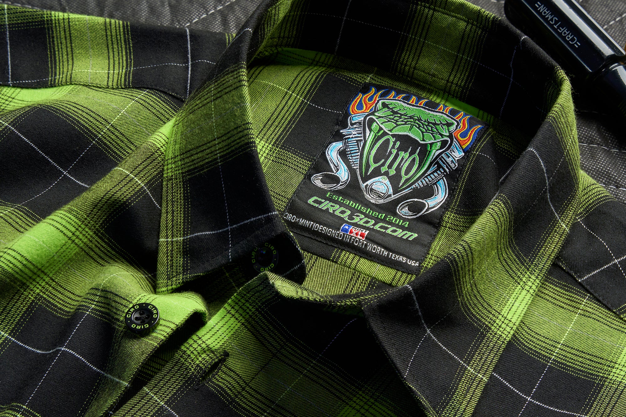 Ciro Lime Green Flannel - Image 4