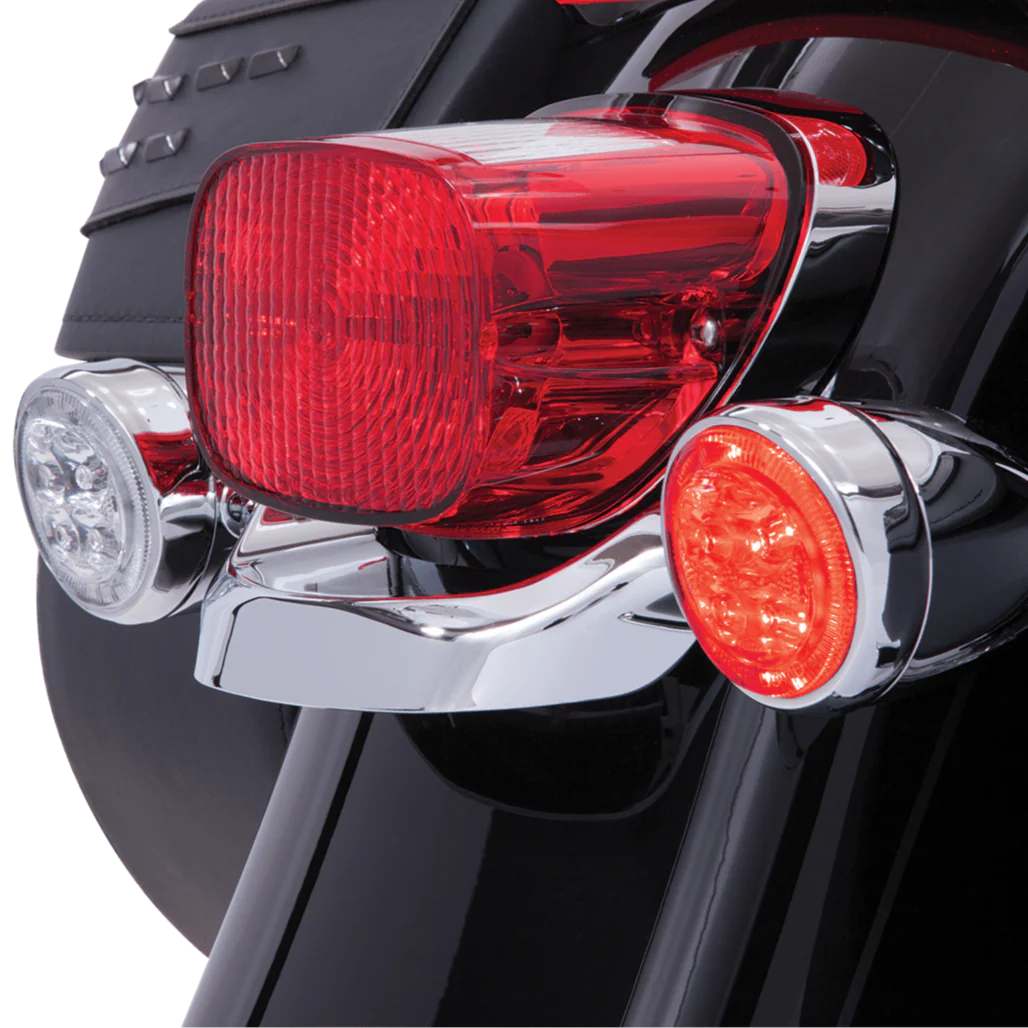 Fang® Rear Red or Amber LED Turn Signal Inserts With Bezel (Single Filament Bulb)