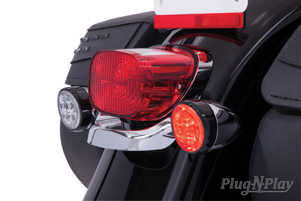 Fang® Rear Red or Amber LED Turn Signal Inserts With Bezel (Single Filament Bulb) - Image 3