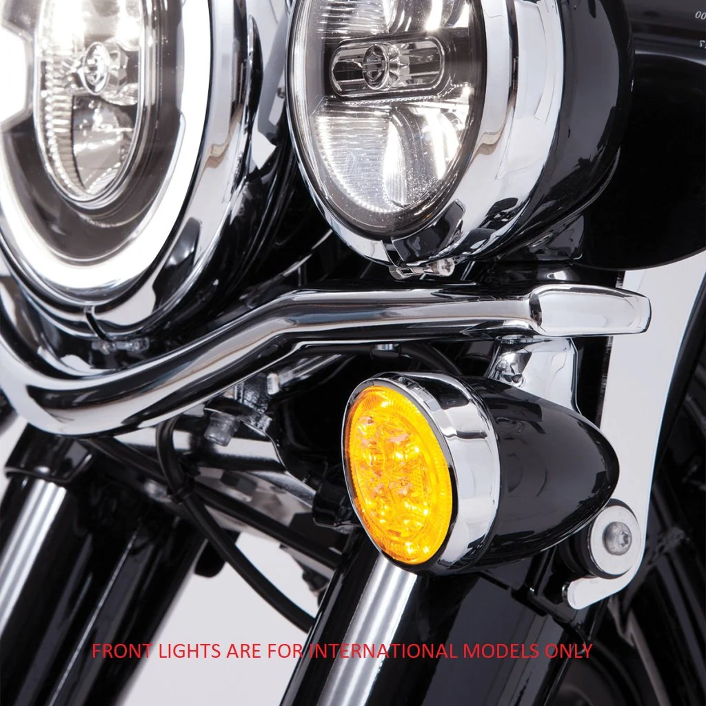 Fang® Rear Red or Amber LED Turn Signal Inserts With Bezel (Single Filament Bulb) - Image 5