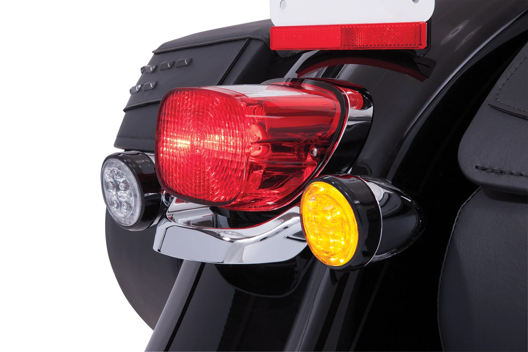 Fang® Rear Red or Amber LED Turn Signal Inserts With Bezel (Single Filament Bulb) - Image 6