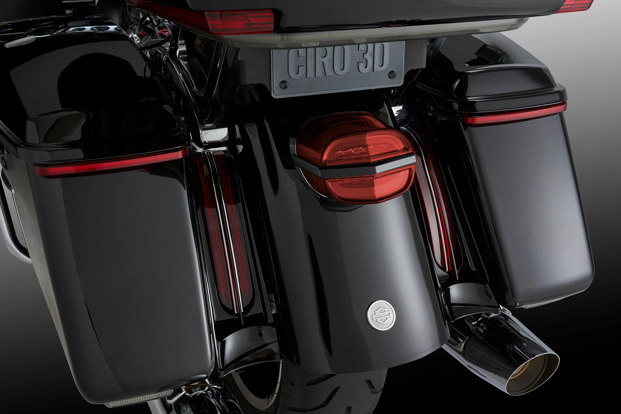 Filler Panel Lights for Limited, Ultra and Road King with all RED LEDs - Image 3