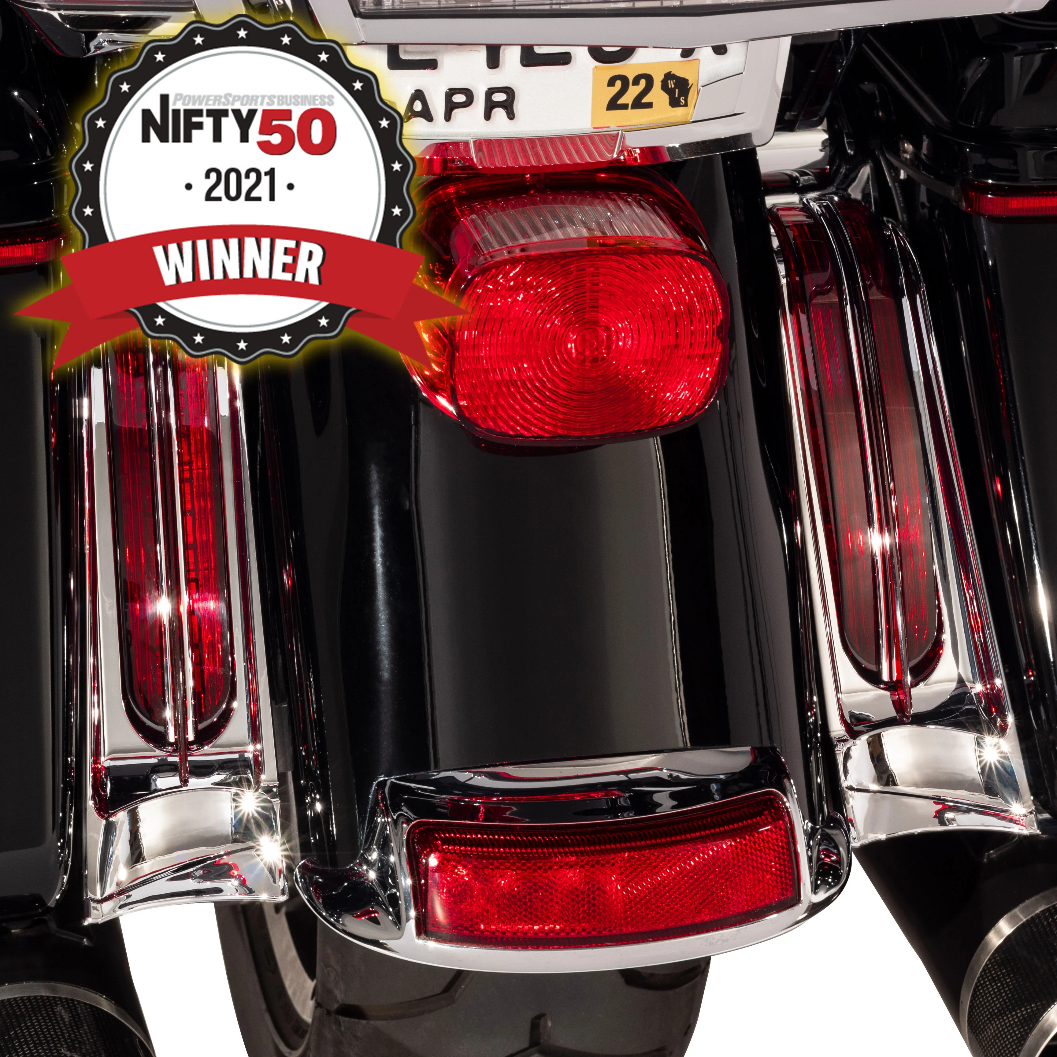Filler Panel Lights for Limited, Ultra and Road King with all RED LEDs - Image 4