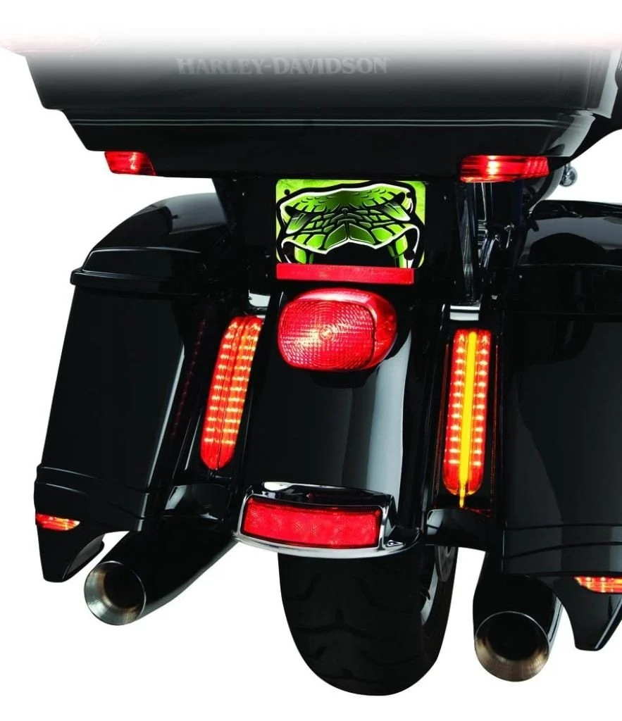 Filler Panel Lights for Ultra and Road King with AMBER Turn Signals - Image 4