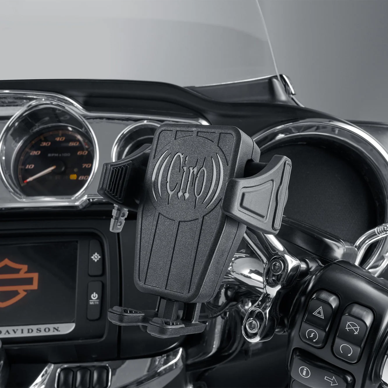 GEN 2 Cybercharger Phone Holder with Offset Perch Mount for Indian Pursuit - Image 3