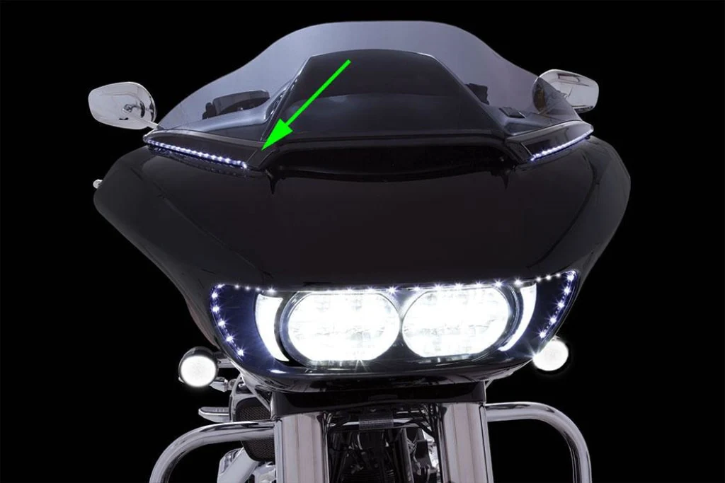 Horizon LED Lighted Windshield Trim for Road Glide - Image 5
