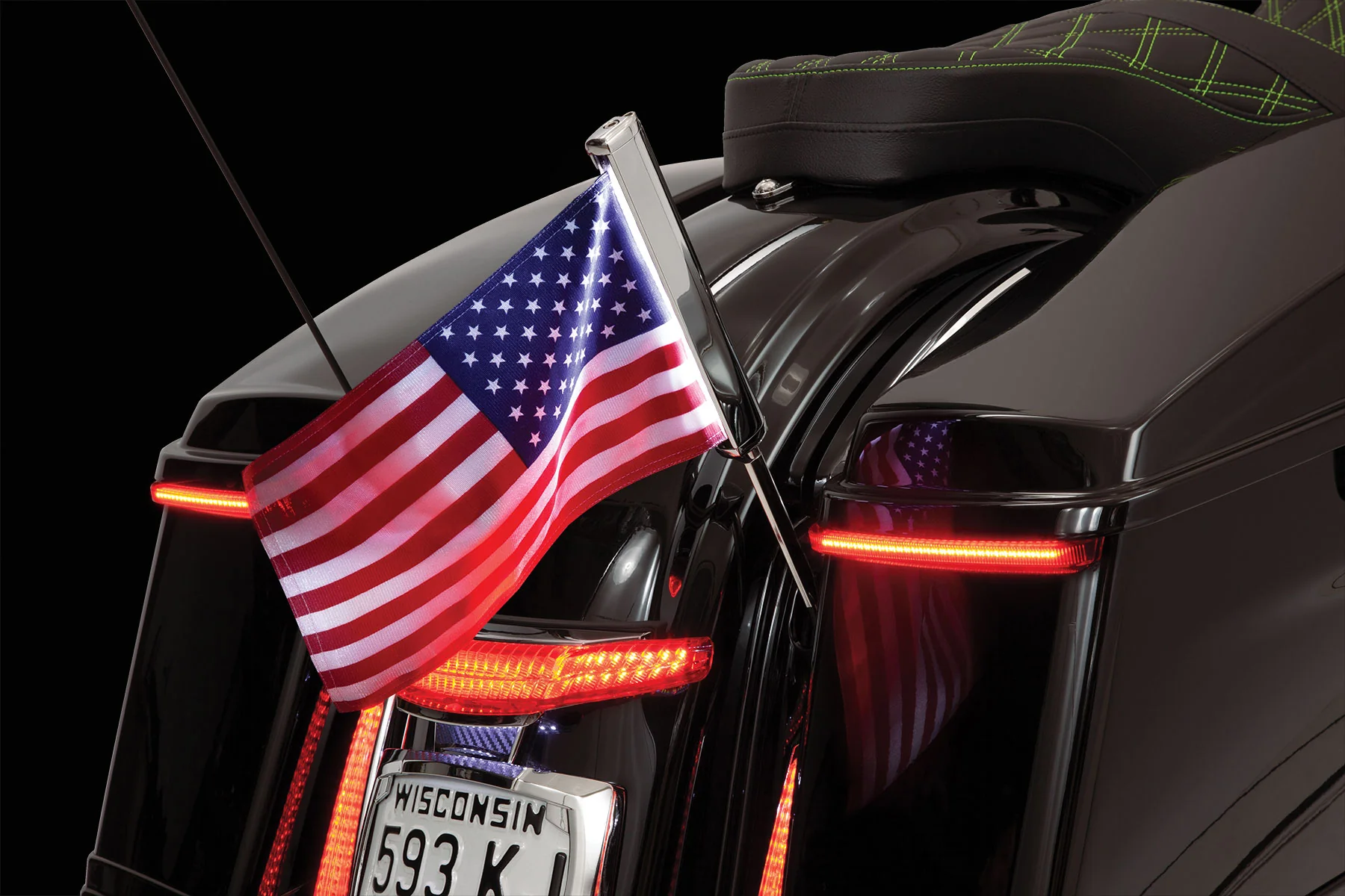 LED Lighted Flag Pole with American Flag - Image 3