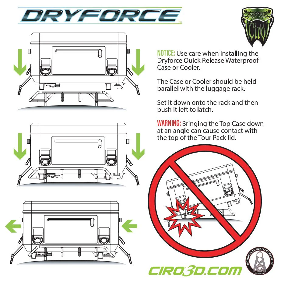 DRYFORCE® Quick Release Waterproof Cooler for H-D Luggage Rack - Image 22